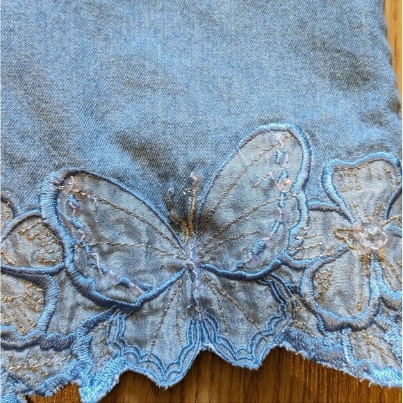 Blair Two-Twenty Collection Vintage Butterfly Embroidered Blouse Size Medium - Picture 3 of 9